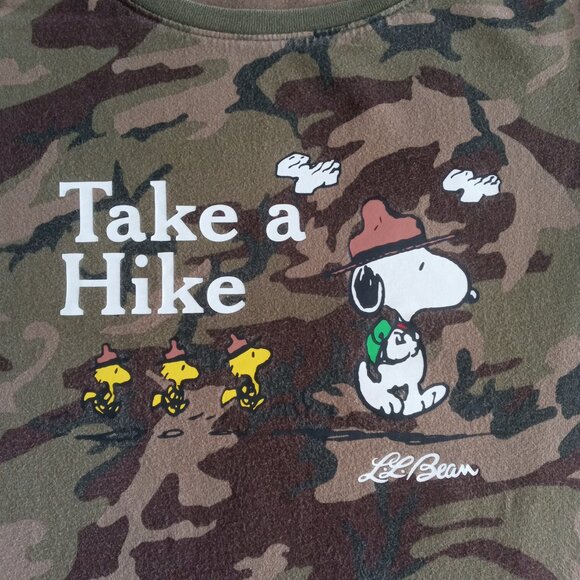 L.L. Bean X Peanuts collab Take a Hike  cameo Tee Size M - Picture 3 of 8